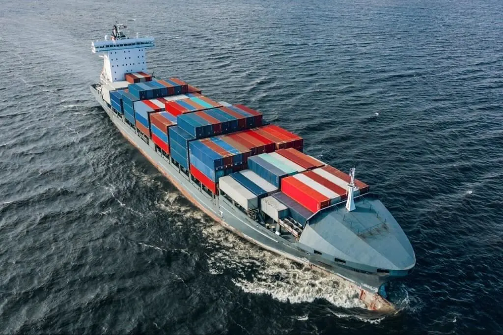 Cargo vessel transporting bulk shipments for global cargo logistics, freight operations, and maritime trade services.