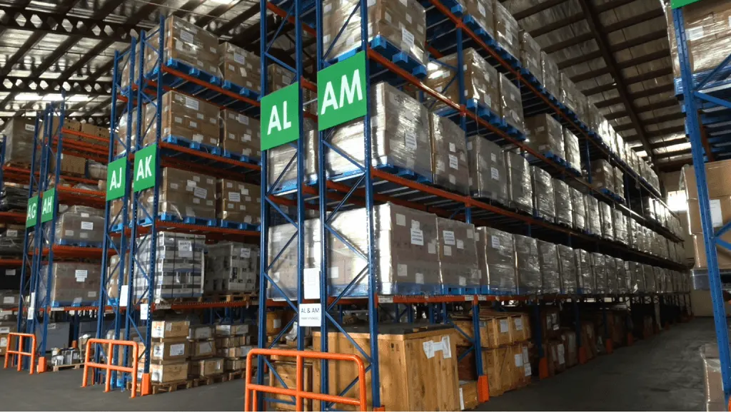 IoT warehouse storage supporting project logistics and end-to-end logistics services